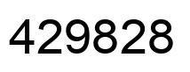 Number 429828 black image
