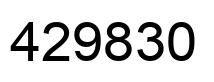 Number 429830 black image