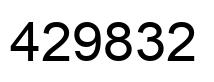 Number 429832 black image
