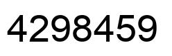 Number 4298459 black image