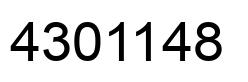 Number 4301148 black image