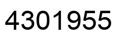 Number 4301955 black image