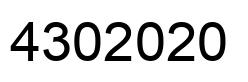 Number 4302020 black image