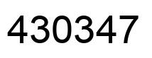Número 430347 imagen negro