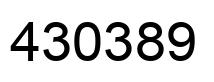 Number 430389 black image
