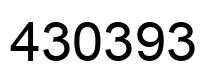 Number 430393 black image