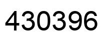 Number 430396 black image