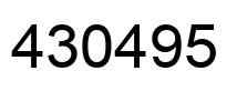 Number 430495 black image