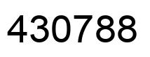 Número 430788 imagen negro
