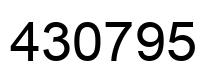 Número 430795 imagen negro