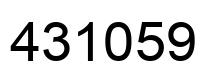 Número 431059 imagen negro