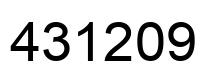 Number 431209 black image