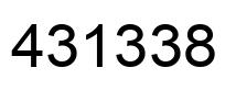 Number 431338 black image