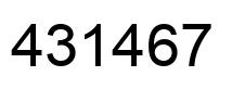 Number 431467 black image
