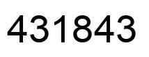 Número 431843 imagen negro