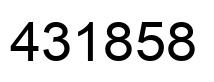 Número 431858 imagen negro