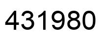 Número 431980 imagen negro