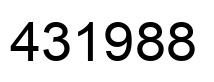 Number 431988 black image