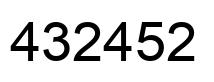 Number 432452 black image