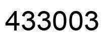 Número 433003 imagen negro