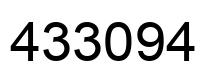 Number 433094 black image