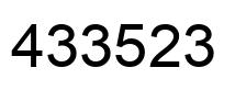 Number 433523 black image