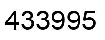 Number 433995 black image