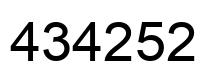 Número 434252 imagen negro