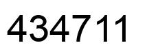 Number 434711 black image