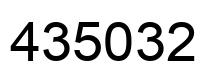 Número 435032 imagen negro