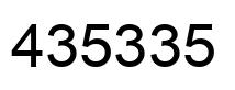 Número 435335 imagen negro