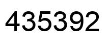 Number 435392 black image
