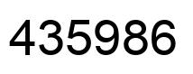 Number 435986 black image