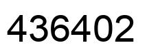 Número 436402 imagen negro