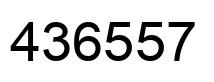 Number 436557 black image