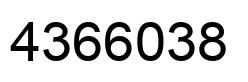 Número 4366038 imagen negro