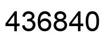 Número 436840 imagen negro