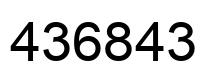 Número 436843 imagen negro