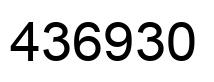 Número 436930 imagen negro