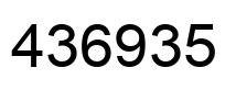 Número 436935 imagen negro