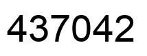 Number 437042 black image
