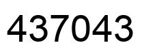 Number 437043 black image