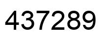 Number 437289 black image
