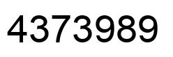 Número 4373989 imagen negro