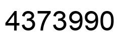 Número 4373990 imagen negro