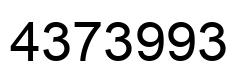 Número 4373993 imagen negro