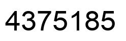 Número 4375185 imagen negro