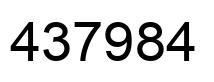 Number 437984 black image