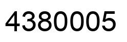 Number 4380005 black image