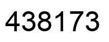 Number 438173 black image